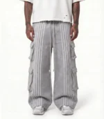 Hypedept Archive Cargo Stripe Sweatpants Gray (1)