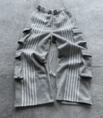 Hypedept Archive Cargo Stripe Sweatpants Gray (2)