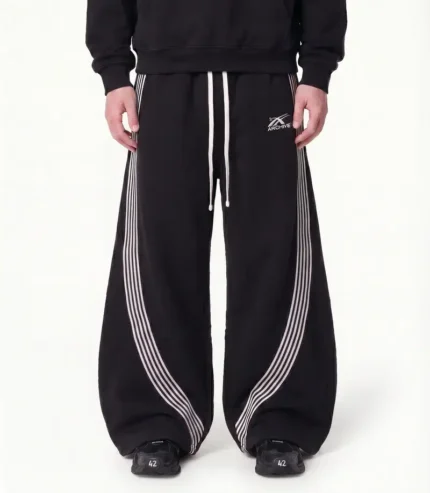 Hypedept Archive Essential Wideleg Sweatpants Black (8)