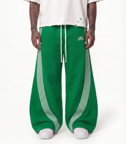 Hypedept Archive Essential Wideleg Sweatpants Green (1)