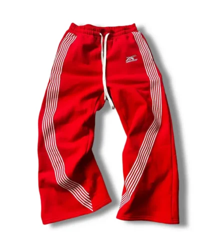 Hypedept Archive Essential Wideleg Sweatpants Red (1)
