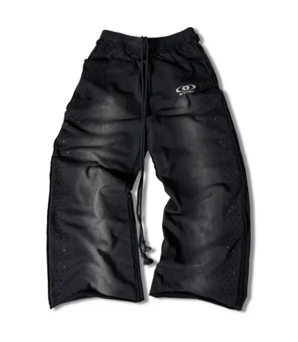 Hypedept Archive Onyx Rhinestone Sweatpants Black (1)