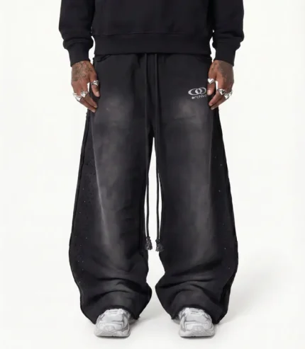 Hypedept Archive Onyx Rhinestone Sweatpants Black (7)