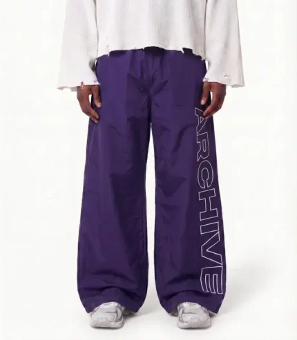 Hypedept Archive ‘Statement’ Nylon Pants Purple (1)