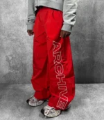Hypedept Archive ‘Statement’ Nylon Pants Red (3)