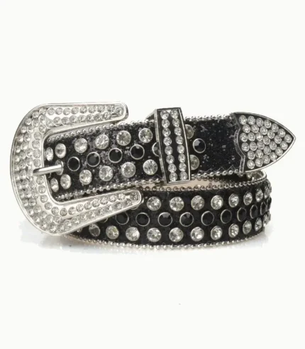 Hypedept Rhinestone Belt Black