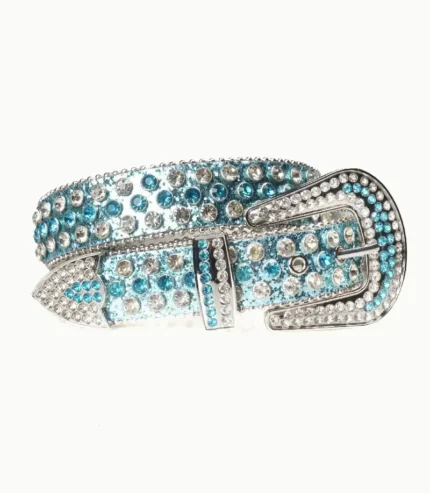 Hypedept Rhinestone Belt Blue