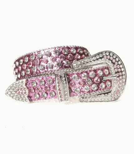Hypedept Rhinestone Belt Pink