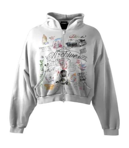 Hypedept ‘Graffiti Dreams’ Heavyweight Boxy Zipup Hoodie (1)