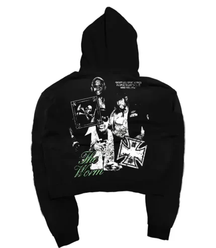 Hypedept ‘The Worm’ 500G Heavyweight Hoodie Green (2)