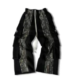 archive hunter cargo stripe sweatpants camo black (1)