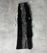archive hunter cargo stripe sweatpants camo black (2)